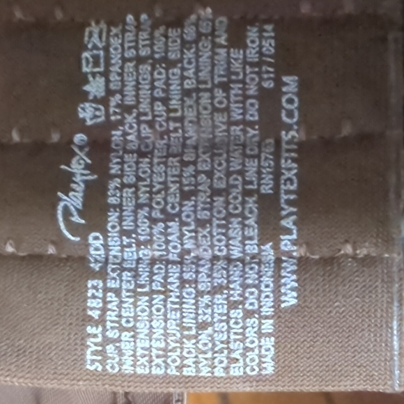 NWOT Reg$50 Playtex 4823 Secrets Amazing Shape Balconette size 42DD - Picture 3 of 4